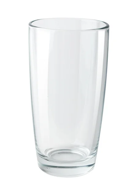 Leeg glas geïsoleerd op witte achtergrond. — Stockfoto