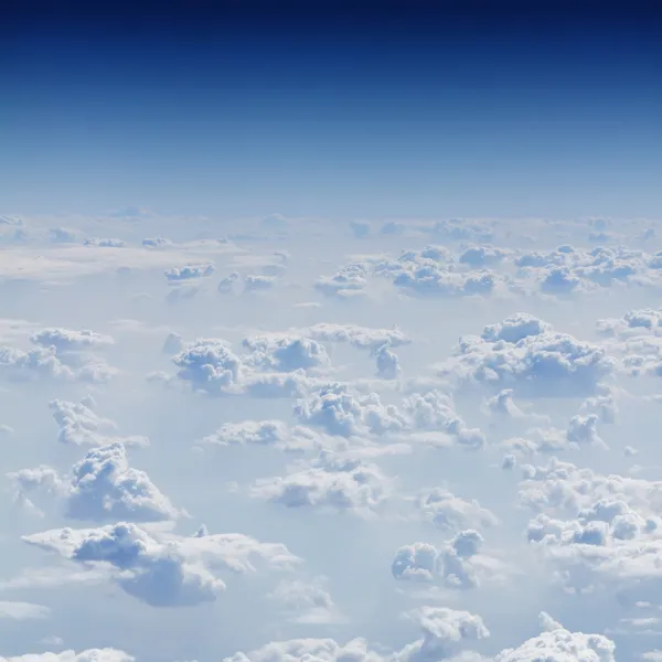 Vista sobre el cielo sobre las nubes — Foto de Stock