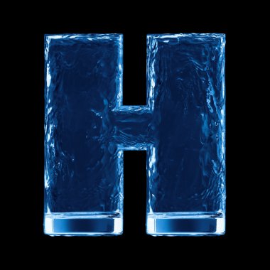 Alfabeden bir harf. bir bardak su sıçrama