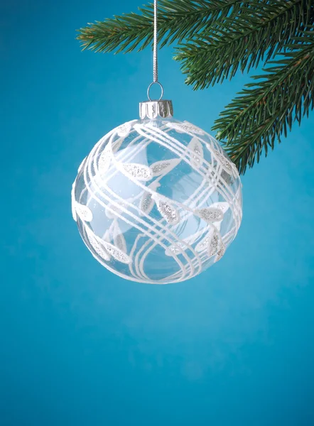 Christmas ball on christmas tree — Stock Photo, Image