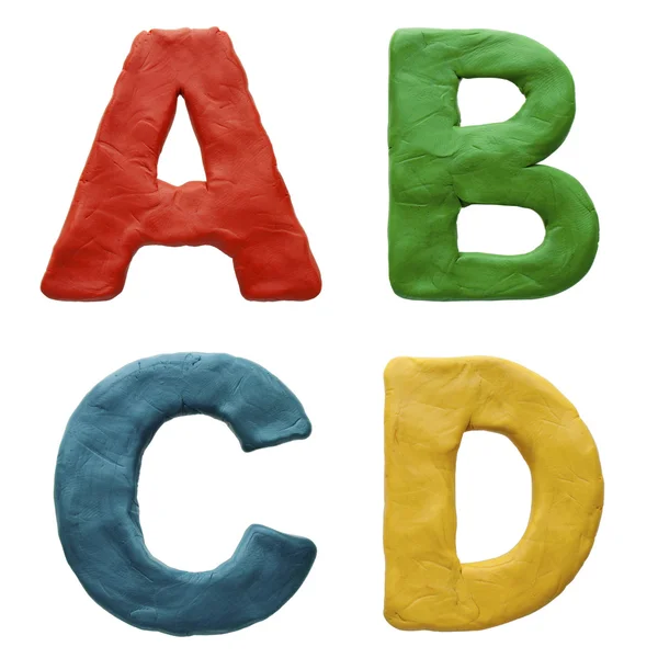 Colour plasticine letter Royalty Free Stock Images