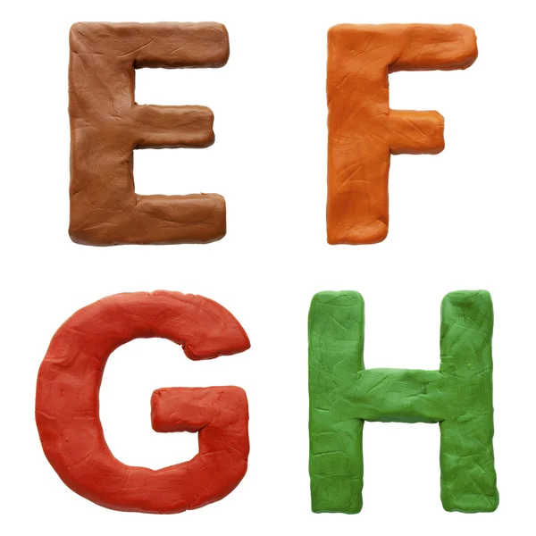 Colour plasticine letter — Stock Photo, Image