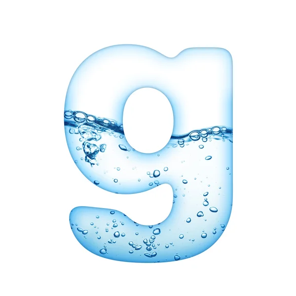 Одна буква водяного алфавита — стоковое фото