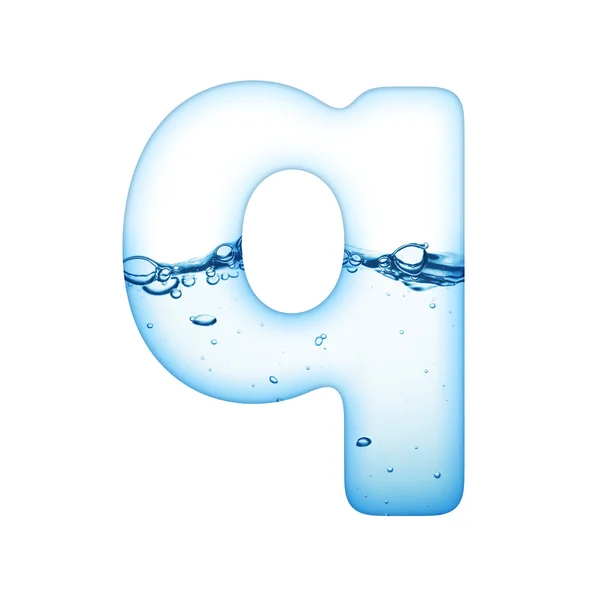 Jedną literę alfabetu fala wody — Zdjęcie stockowe