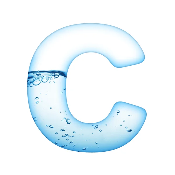 Letra del alfabeto de olas de agua — Foto de Stock