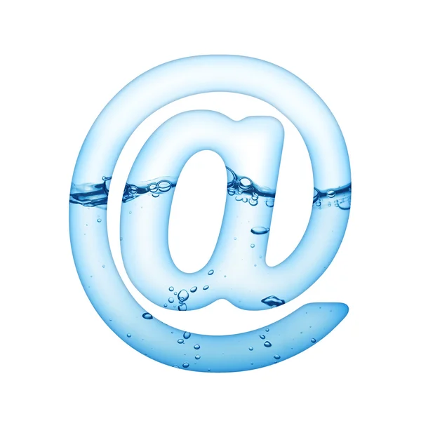 Wasser am Internet-Symbol — Stockfoto