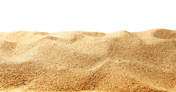 Песчаные дюны, изолированные на белом фоне