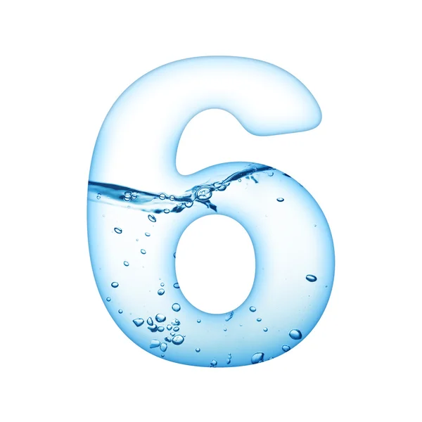 Ett antal vatten våg alfabetet — Stockfoto
