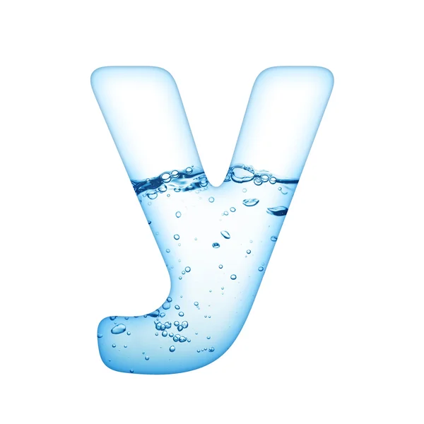 Bokstaven i vatten våg alfabetet — Stockfoto