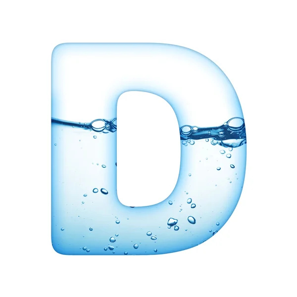 Carta de alfabeto onda de água — Fotografia de Stock