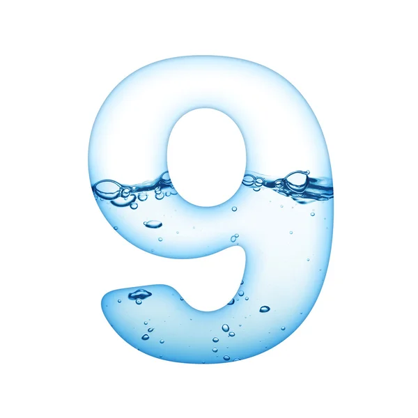 Ett antal vatten våg alfabetet — Stockfoto