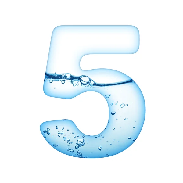 Jeden numer alfabetu fala wody Obrazek Stockowy