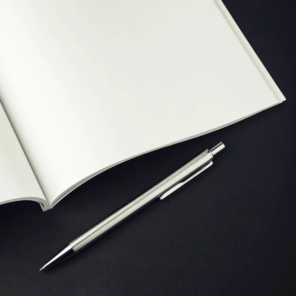 Muistikirja ja kynä — kuvapankkivalokuva