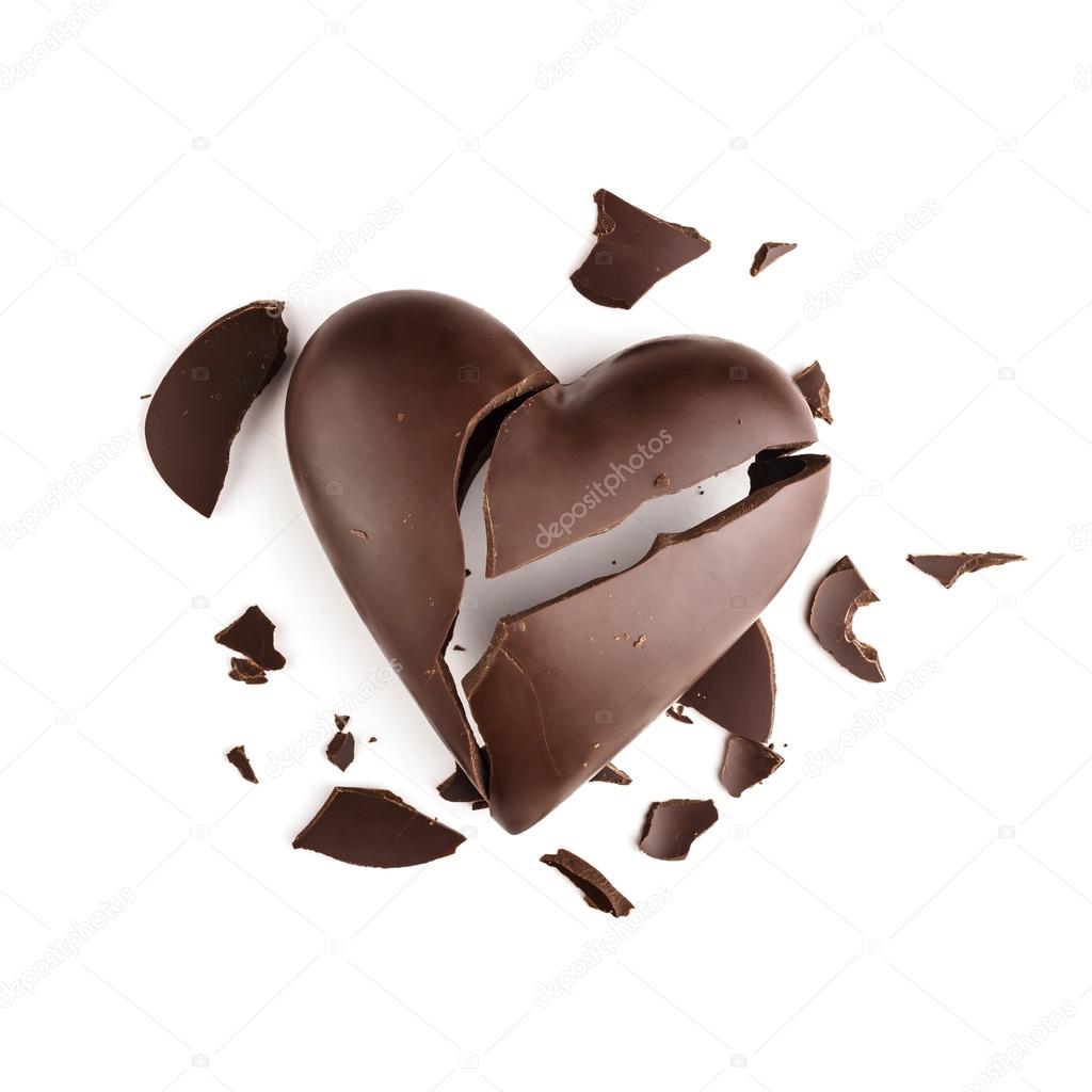 Chocolate broken heart Stock Photo by ©korovin 42935723