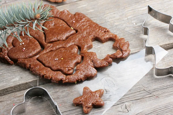 Gingerbread dough on the table — Stock Photo, Image