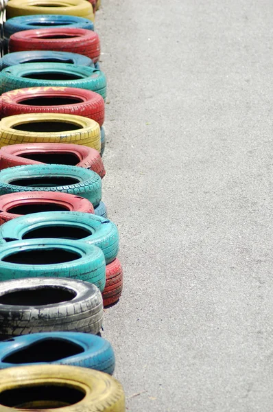 Tyres with bright colours — Stock Photo, Image