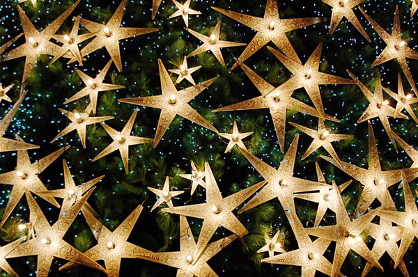 Christmas background of bright stars — Stock Photo, Image