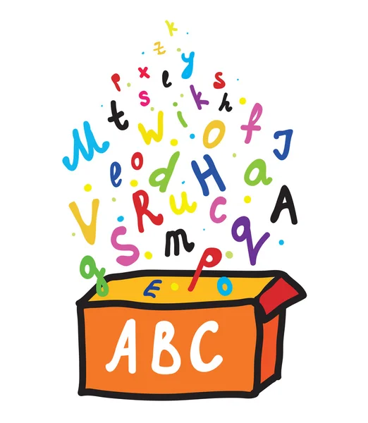 Cartas abc — Vetor de Stock