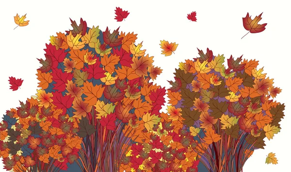 Banner med höstens lönn träd — Stock vektor