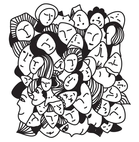 kadın soyut çizilmiş grafik ile karşı karşıyadır.