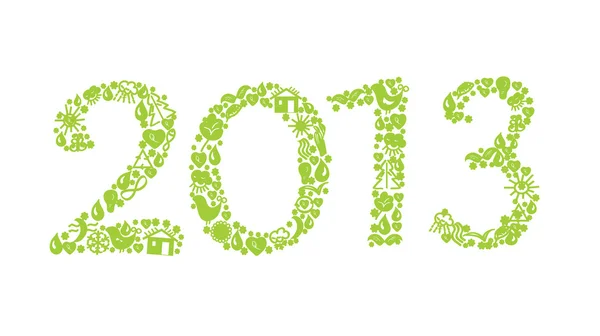 2013 yılı ekoloji işareti — Stok Vektör