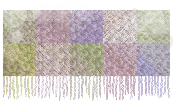 Плед-баннер из текстильного одеяла — стоковое фото