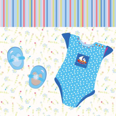 Baby background for boy clipart