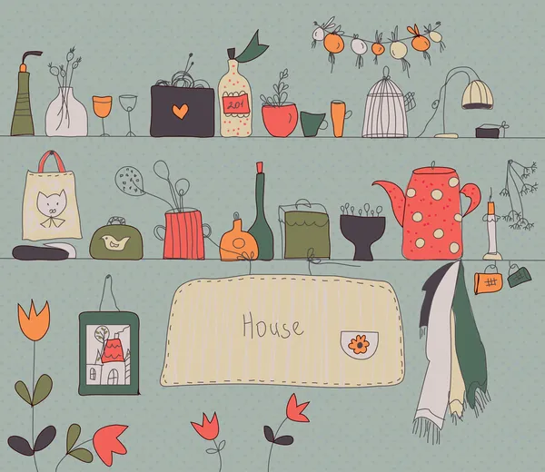 mutfak raf antika arka plan