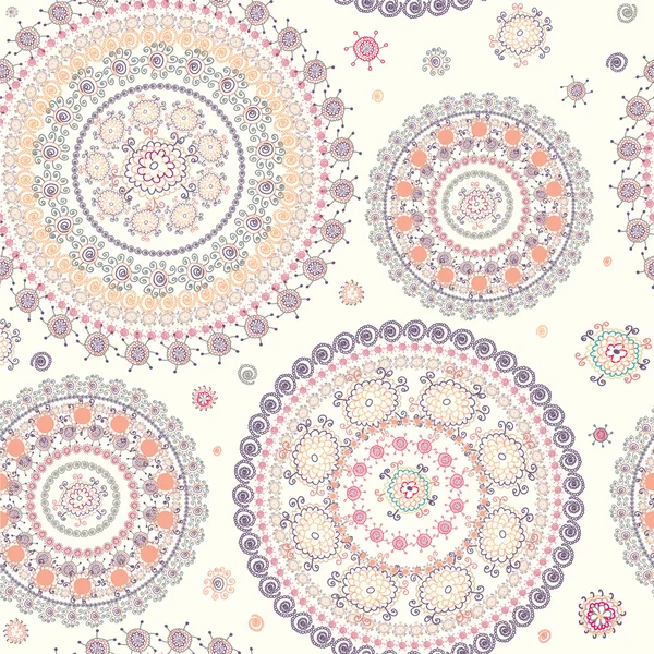 Decoratieve naadloze cirkel patroon — Stockfoto
