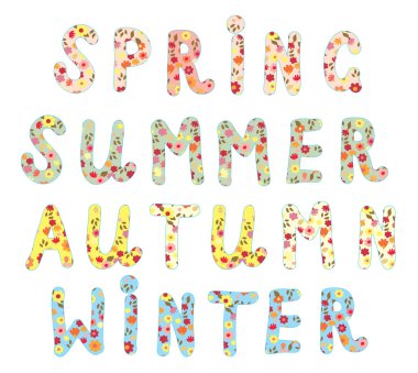 mevsim adları için komik etiketleri