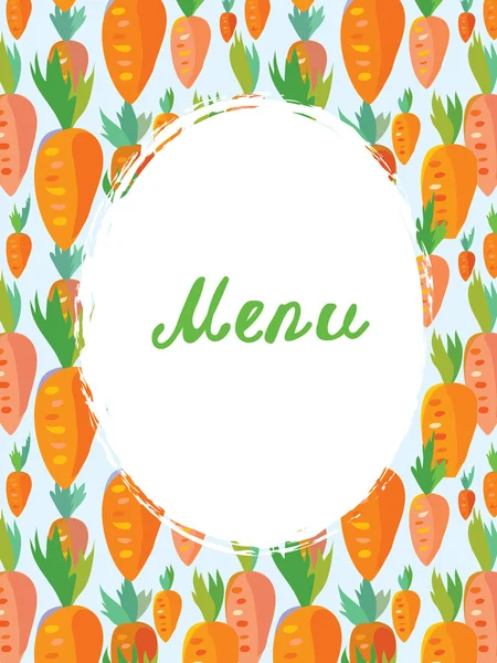 Modèle de menu pour café végétarien — Image vectorielle