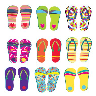 komik tasarımlar set flip flop