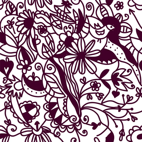 Motif floral sans couture vintage — Image vectorielle