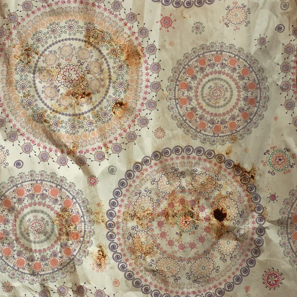 Ornamentale nahtlose Kreis Muster Vintage Textur — Stockfoto