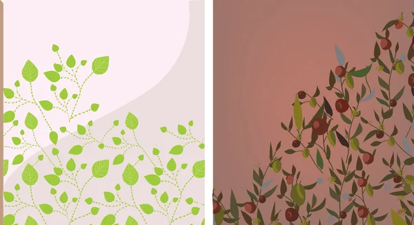 Floraler Hintergrund mit Blättern — Stockvektor