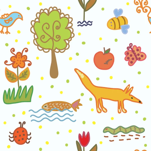 Nature and environmnent seamless pattern — Stock Vector