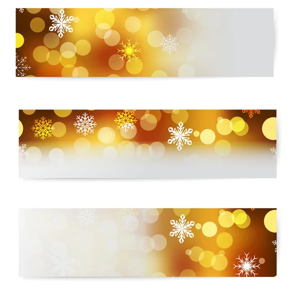 Set van Kerstmis horizontale banners. — Stockvector