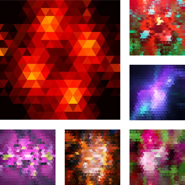 Set van abstracte geometrische backgrouns. — Stockvector