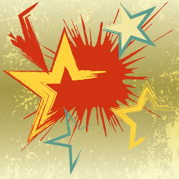 Grunge fond de l'explosion étoile . — Image vectorielle