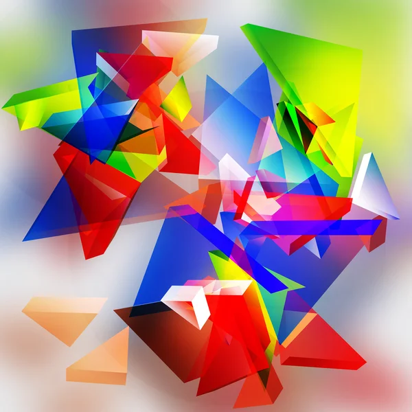 Résumé 3D Fond triangulaire . — Image vectorielle