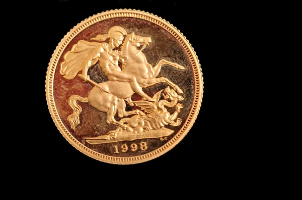 Gold Sovereign Coin Stock Picture