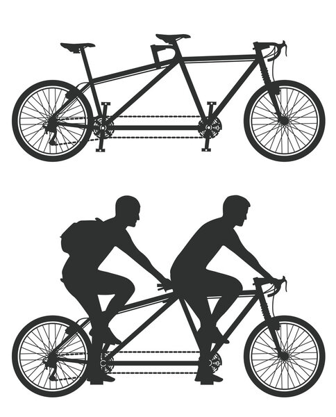 Tandem cyclist