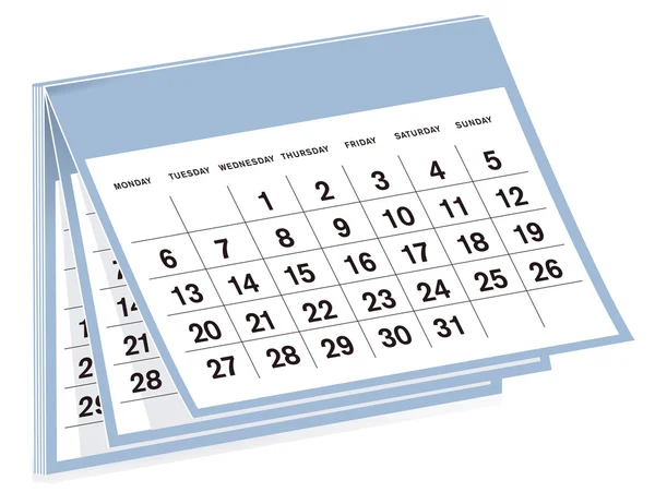 Calendrier — Image vectorielle