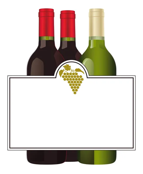Vin rouge et blanc — Image vectorielle