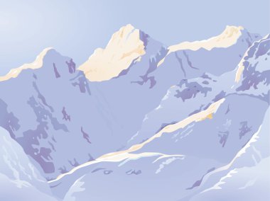 Kış aylarında yüksek dağlar