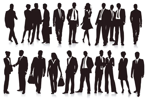 Businessmen and Businesswoman — Stock Vector