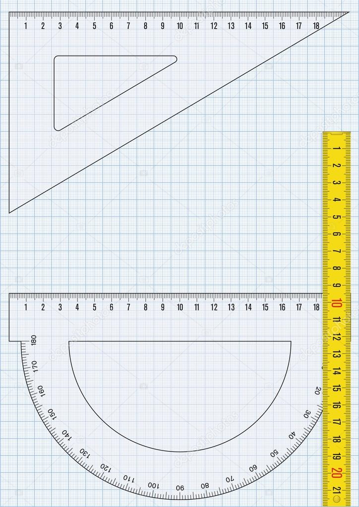 Graph paper and rulers