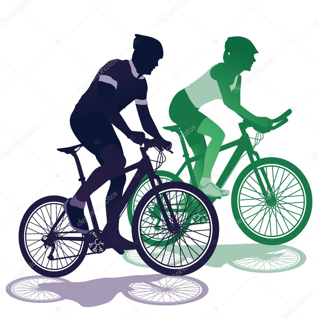 a couple on a bicycle