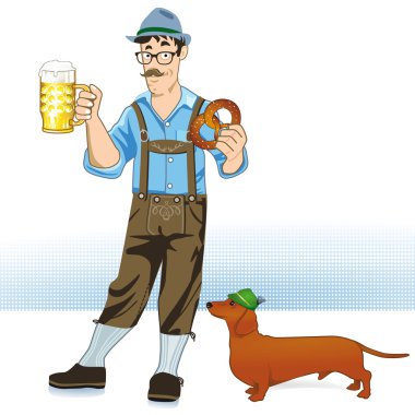 Bira ve dachshund ile Bayer