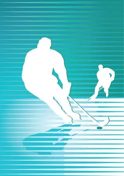 Hockeyspeler — Stockvector